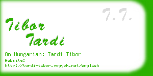 tibor tardi business card